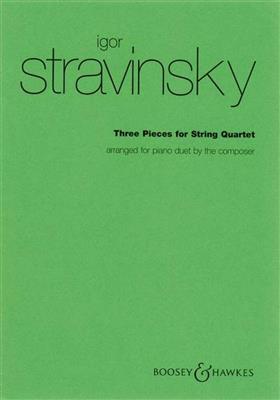 Igor Stravinsky: Three Pieces for String Quartet: (Arr. Igor Stravinsky): Piano Quatre Mains