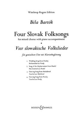 Béla Bartók: 5 Slovak Folksongs: Voix Basses A Capella