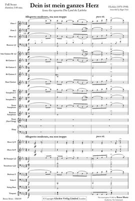 Franz Lehár: Dein ist mein ganzes Herz: (Arr. Roger Niese): Orchestre d'Harmonie et Voix