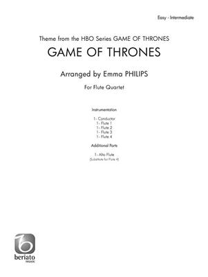 Ramin Djawadi: Game of Thrones: (Arr. Emma Philips): Flûtes Traversières (Ensemble)