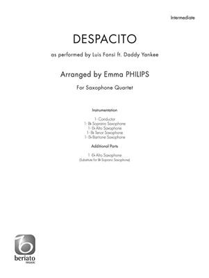 Luis Fonsi: Despacito: (Arr. Emma Philips): Saxophones (Ensemble)