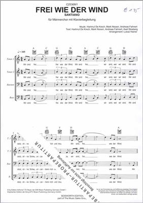 Santiano: Frei wie der Wind: (Arr. Lukas Hainer): Voix Basses et Accomp.