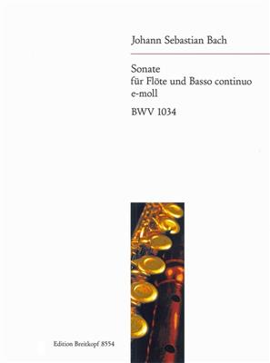 Johann Sebastian Bach: Sonate E Bwv1034: Flûte Traversière et Accomp.