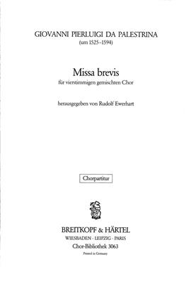 Giovanni Pierluigi da Palestrina: Missa Brevis Satb: Chœur Mixte et Accomp.