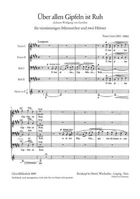 Franz Liszt: Über allen Gipfeln ist Ruh: Voix Basses et Accomp.