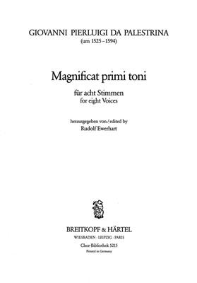Giovanni Pierluigi da Palestrina: Magnificat primi toni: Chœur Mixte et Accomp.