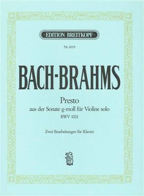 Johannes Brahms: Presto nach Bach 1.u.2.Bearb.: Solo de Piano