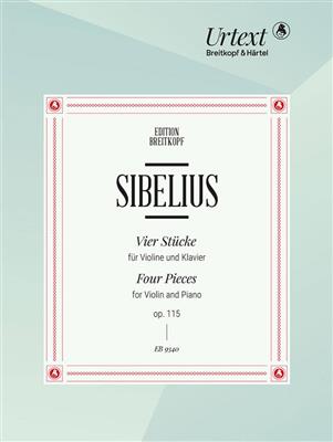 Jean Sibelius: 4 Pieces for Violin and Piano Op. 115: Violon et Accomp.