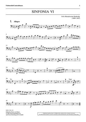 Felix Mendelssohn Bartholdy: Sinfonia VI: Orchestre à Cordes