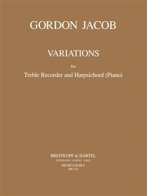 Gordon Jacob: Variations: Flûte à Bec Alto et Accomp.
