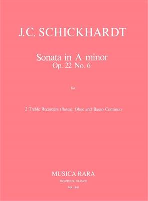 Johann Christian Schickhardt: Sonate in a op. 22/6: Ensemble de Chambre