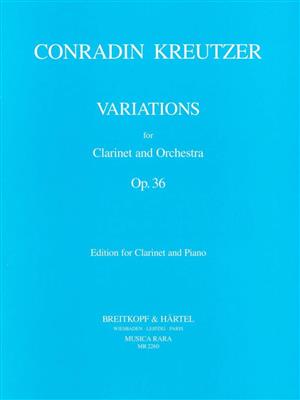 Conradin Kreutzer: Variations op. 36: Clarinette et Accomp.