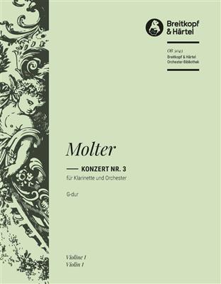 Johann Melchior Molter: Klarinettenkonzert Nr. 3 G-dur: Orchestre à Cordes et Solo