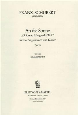 Franz Schubert: An die Sonne D 439: Chœur Mixte et Piano/Orgue