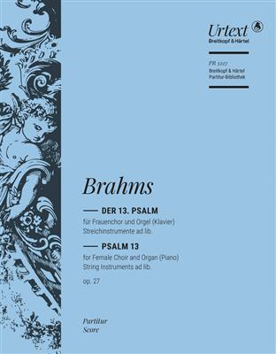 Johannes Brahms: 13. Psalm op. 27: Voix Hautes et Piano/Orgue