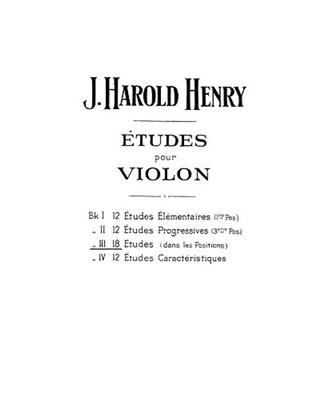 H. Henry J.: Etudes Progressives 3: Solo pour Violons