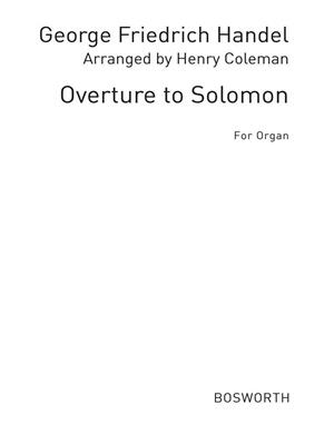 Georg Friedrich Händel: Overture Soloman: Orgue