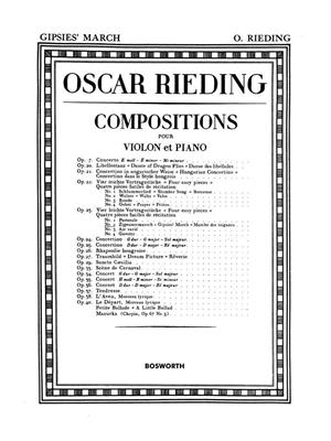 Oscar Rieding: Gipsies March Op.23/2: Violon et Accomp.