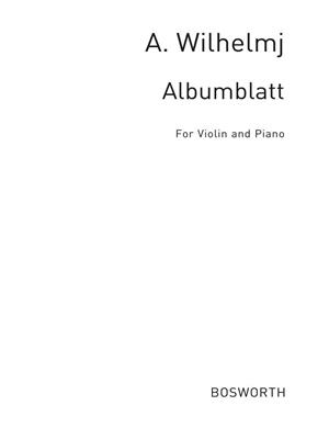 Wilhelmj, A Albumblatt: Solo pour Violons