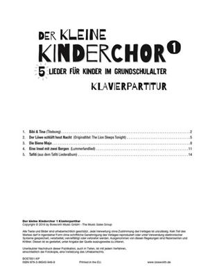 Der Kleine Kinderchor Band 1: Chœur d'Enfants