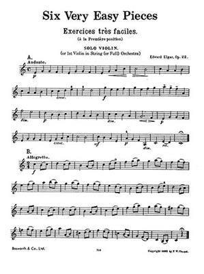 Edward Elgar: Six Very Easy Pieces Op.22: Orchestre Symphonique