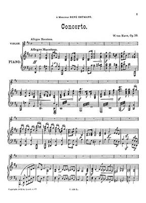 Willem Ten Have: Violin Concerto Op.30: Violon et Accomp.