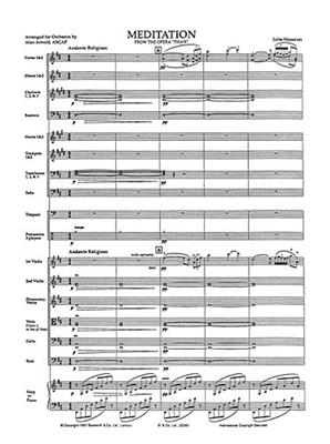 Meditation From Thais (Score And Parts): Orchestre Symphonique