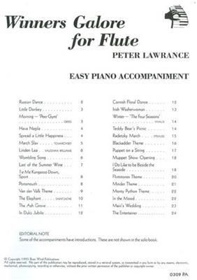 Peter Lawrance: Winners Galore For Flute: Flûte Traversière et Accomp.
