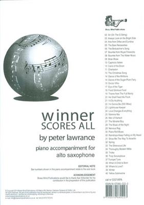 Peter Lawrance: Winner Scores All For Sax Alto: Saxophone