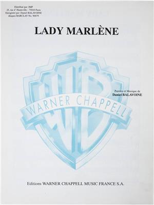 Daniel Balavoine: Lady Marlene: Chant et Piano