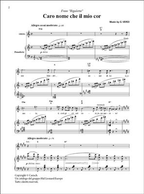 Giuseppe Verdi: Caro nome che il mio cor, da Rigoletto: Chant et Piano