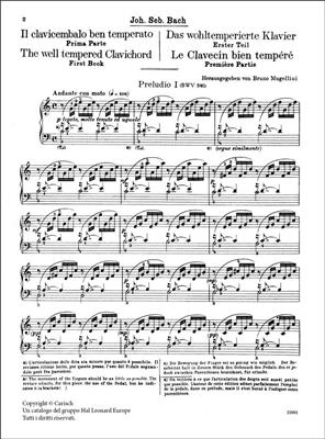 Johann Sebastian Bach: The Well-Tempered Clavier - Volume 1: Solo de Piano