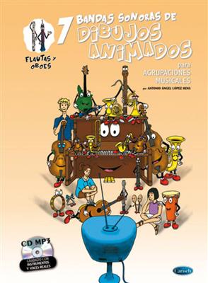 Antonio Angel Lopez Hens: 7 Dibujos Animados - Flautas y Oboes: Duo pour Bois Mixte