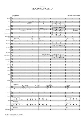 Michael Zev Gordon: Violin Concerto (Study Score): Orchestre et Solo
