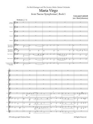 Giovanni Gabrieli: Maria Virgo from 'Sacrae Symphoniae', Book 1: (Arr. Matt Johnston): Clarinettes (Ensemble)