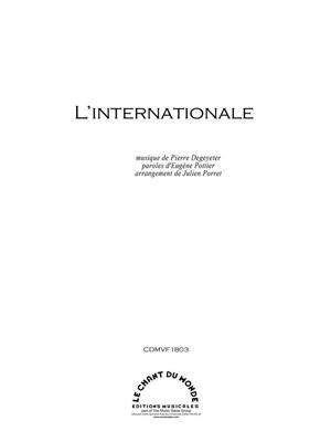Pierre De Geyter: Internationale: Chant et Piano