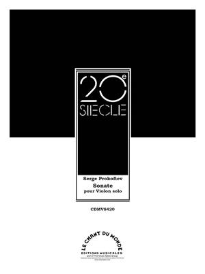 Sergei Prokofiev: Sonate En Ut Majeur, Op.115: Solo pour Violons