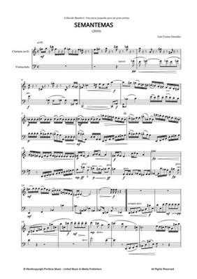 Luis Cosme González: Semantemas for E-flat Clarinet and Cello: Clarinette et Accomp.