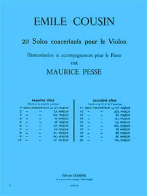 Emile Cousin: Solo concertant n°4 en mi min.: Violon et Accomp.