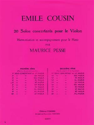 Emile Cousin: Solo concertant n°5 en ré maj.: Violon et Accomp.