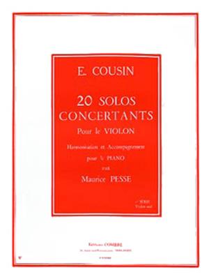 Emile Cousin: Solos concertants (20) série n°1 (1 à 10): Solo pour Violons