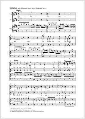 Johann Michael Haydn: Sanctus: Voix Hautes et Piano/Orgue