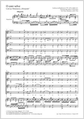 Ludwig van Beethoven: O Care Selve: (Arr. Giacomo Mezzalira): Chœur Mixte et Piano/Orgue