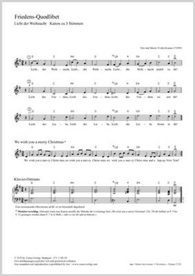 Friedens-Quodlibet: (Arr. Evelin Kramer): Chant et Piano