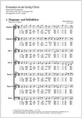 Michael Praetorius: Erstanden ist der heilig Christ: Musical