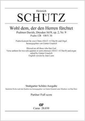 Heinrich Schütz: Wohl dem, der den Herren fürchtet: (Arr. Paul Horn): Chœur Mixte et Piano/Orgue