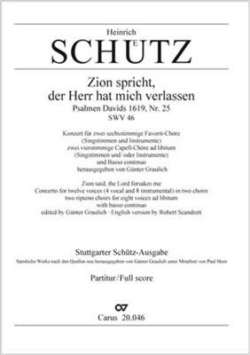 Heinrich Schütz: Zion spricht: Chœur Mixte et Ensemble