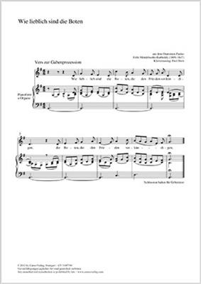 Felix Mendelssohn Bartholdy: Wie lieblich sind die Boten: (Arr. Paul Horn): Chœur Mixte et Piano/Orgue