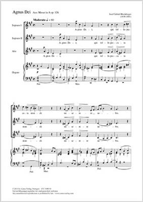 Josef Rheinberger: Agnus Dei: Voix Hautes et Piano/Orgue