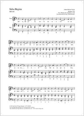 Johann Michael Haydn: Salve Regina: (Arr. Armin Kircher): Chant et Autres Accomp.